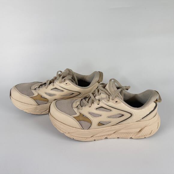 HOKA One One Clifton L Athletics Beige Tan Running Shoes Men’s 7.5 / Women’s 8.5 - Picture 2 of 6